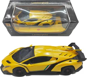 Lamborghini Remote Control Car, 1:24 Scale Official Licensed Lamborghini Toy Car, 2.4Ghz RC Car Toys for Boys Age 4-6 3-5 6-8 Year Old Birthday Gift Ideas for Kids (Yellow)