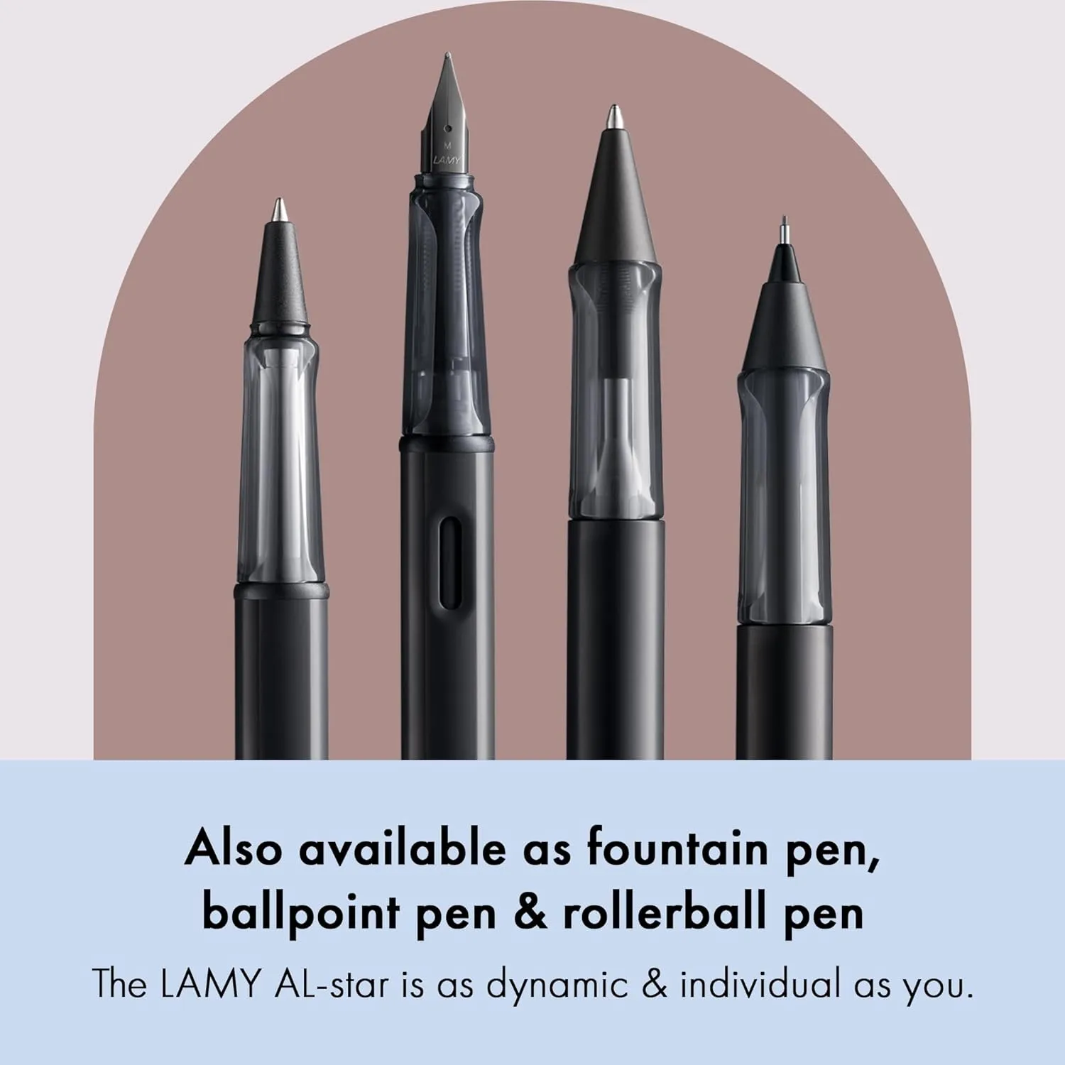 LAMY AL-star black - Mechanical Pencil with transparent, ergonomic grip & lightweight aluminum body - including LAMY M 41 fine line refill 0.5 mm & eraser tip