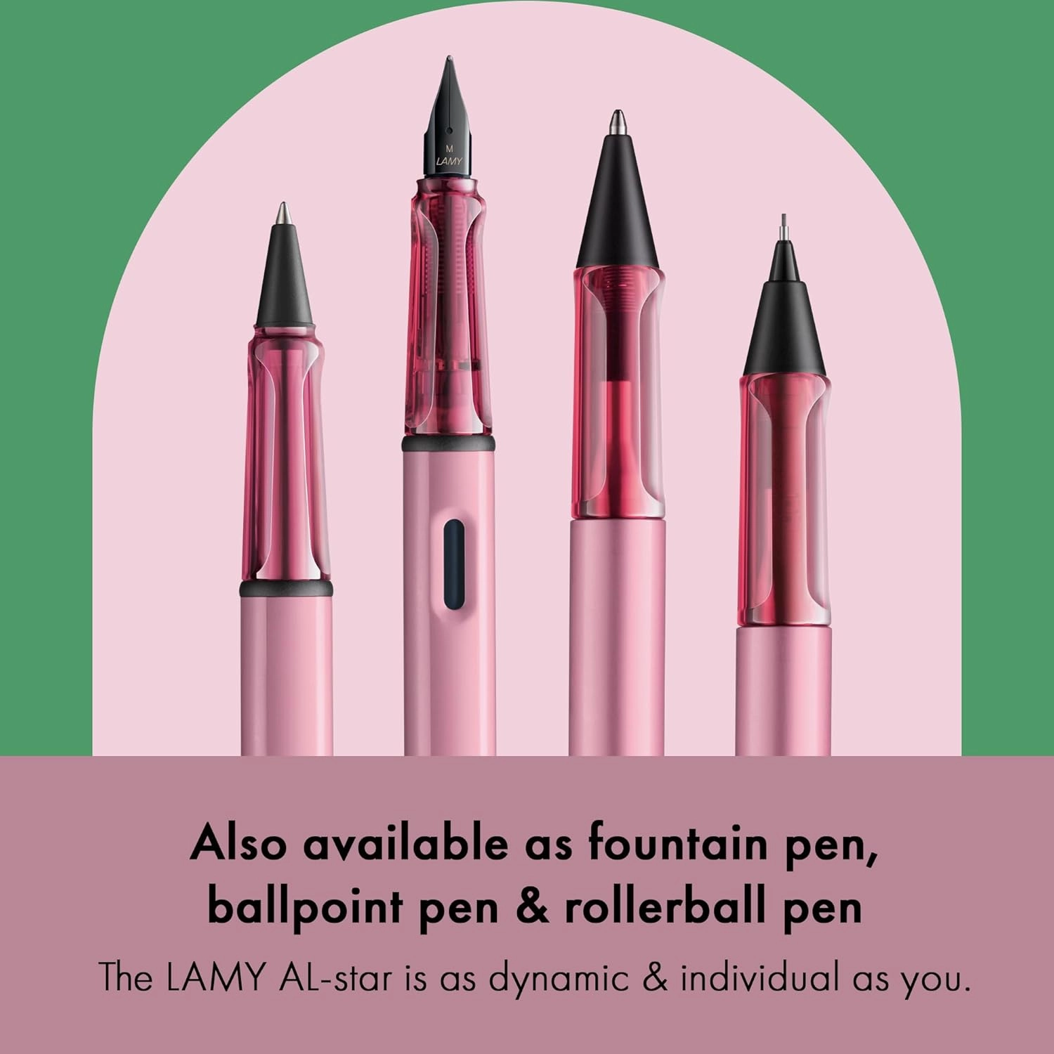 LAMY AL-star autumn pink - Mechanical Pencil with transparent, ergonomic grip & lightweight aluminum body - including LAMY M 41 fine line refill 0.5 mm & eraser tip