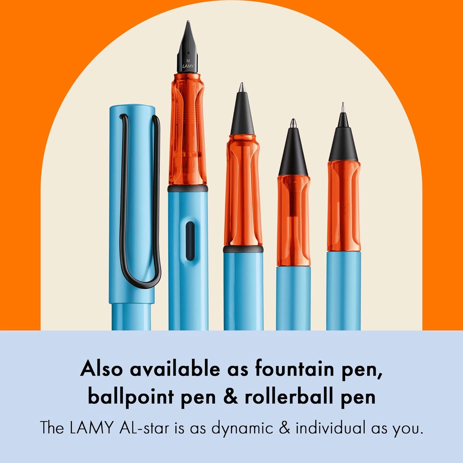 LAMY AL-star denim - Mechanical Pencil with transparent, ergonomic grip & lightweight aluminum body - including LAMY M 41 fine line refill 0.5 mm & eraser tip