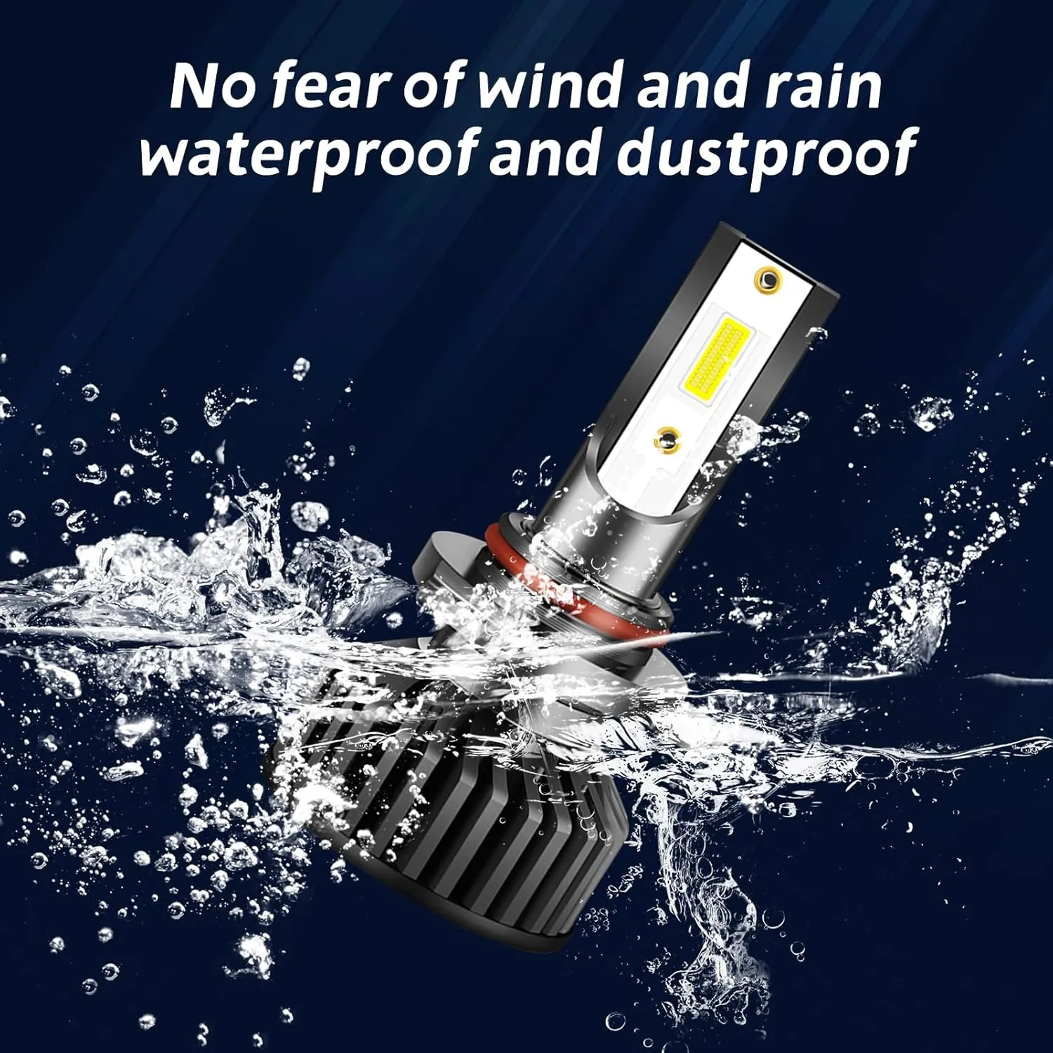 LED Car Headlights With Built-In Driver 6000K Front Headlight White Light 9005 2PC Headlight