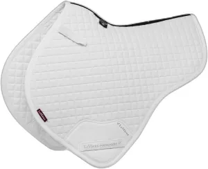 LeMieux Close Contact Cotton Half Square Saddle Pad - English Saddle Pads for Horses - Equestrian Riding Equipment and Accessories (White - Large)