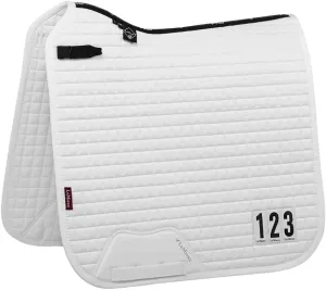 LeMieux Dressage Cotton Competition Square Saddle Pad - English Saddle Pads for Horses - Equestrian Riding Equipment and Accessories (White - Large)