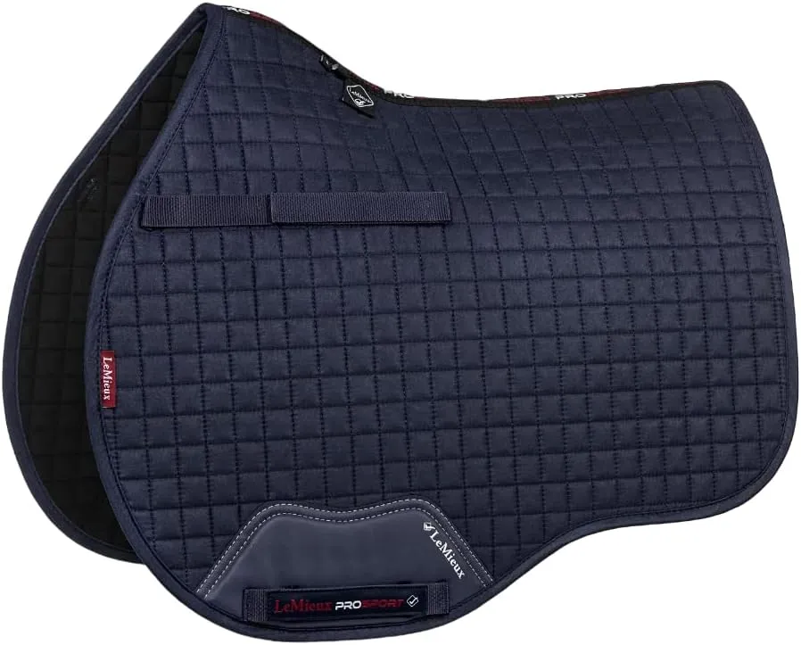 LeMieux General Purpose Suede Square Saddle Pad - English Saddle Pads for Horses - Equestrian Riding Equipment and Accessories (Navy - Small/Medium)
