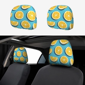 Lemon Wedges Car headrest Cover - 2-Pack, Suitable for Cars/SUVs/Trucks/Vans, etc., to Improve The Comfort in The car
