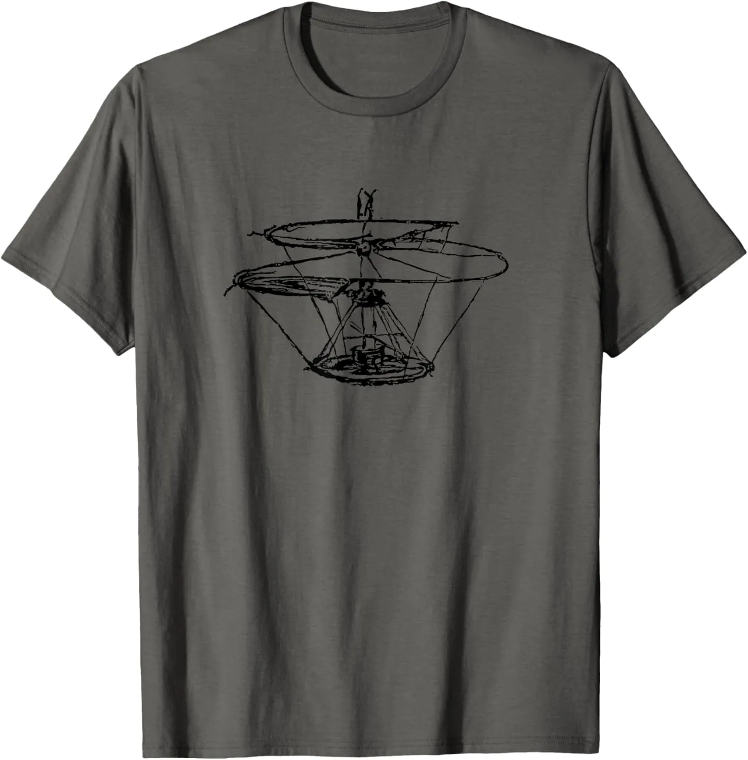 Leonardo da Vinci Renaissance Flying Machine Drawing T-Shirt