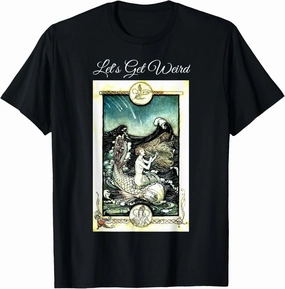 Let's Get Weird Mermaid Riding Fish Fairy Tale Strange Dream