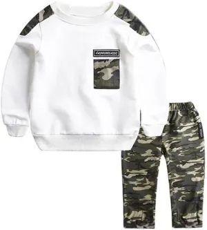 Letter Pants Camouflage Baby Kids Set Tracksuit Tops 2PCS Outfits Boys Teen Boys Outfits&Set Sweat Baby Boy