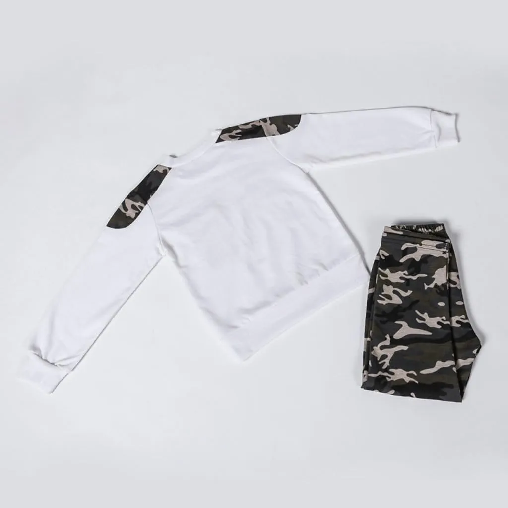 Letter Pants Camouflage Baby Kids Set Tracksuit Tops 2PCS Outfits Boys Teen Boys Outfits&Set Sweat Baby Boy