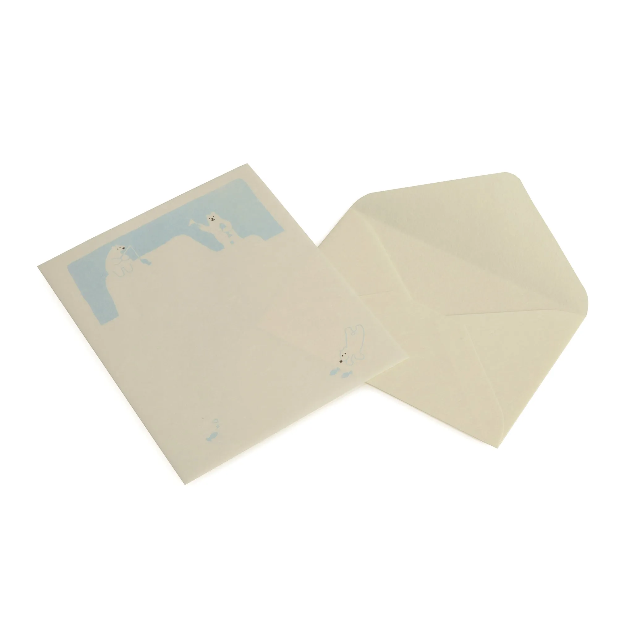 Letter Paper With Bear Design