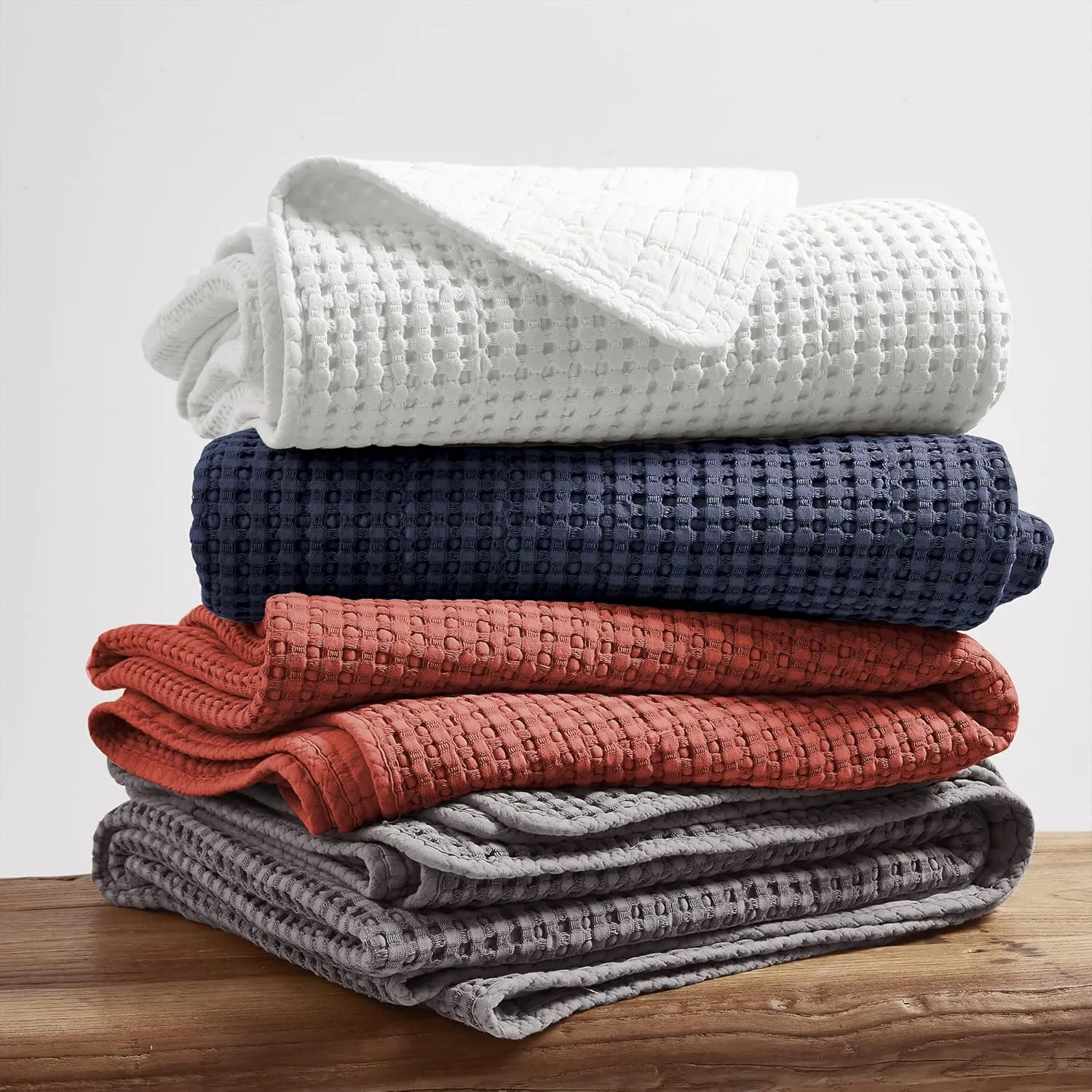 Levtex Home - Mills Waffle - Full/Queen Quilt Set - Charcoal Cotton Waffle - Quilt Size (88 x 92in.), Sham Size (26 x 20in.)