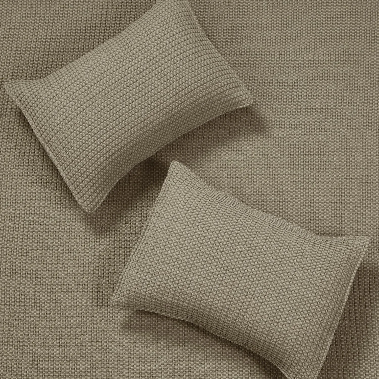 Levtex Home - Mills Waffle - Full/Queen Quilt Set - Taupe Cotton Waffle - Quilt Size (88 x 92in.), Sham Size (26 x 20in.)