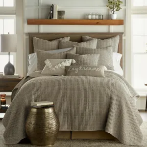 Levtex Home - Mills Waffle - Full/Queen Quilt Set - Taupe Cotton Waffle - Quilt Size (88 x 92in.), Sham Size (26 x 20in.)