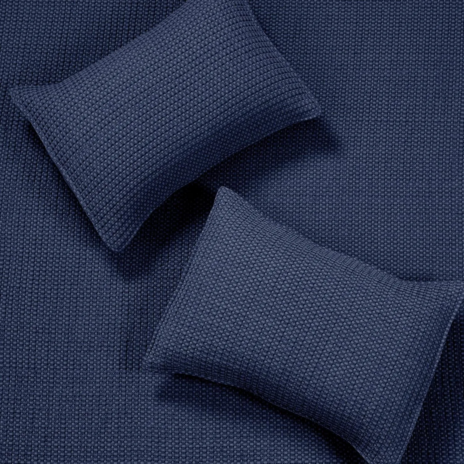 Levtex Home - Mills Waffle - King/Cal King Quilt Set - Navy Cotton Waffle - Quilt Size (106 x 92in.), Sham Size (36 x 20in.)