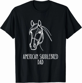 Line Art Best Horse Dad Men - American Saddlebred T-Shirt