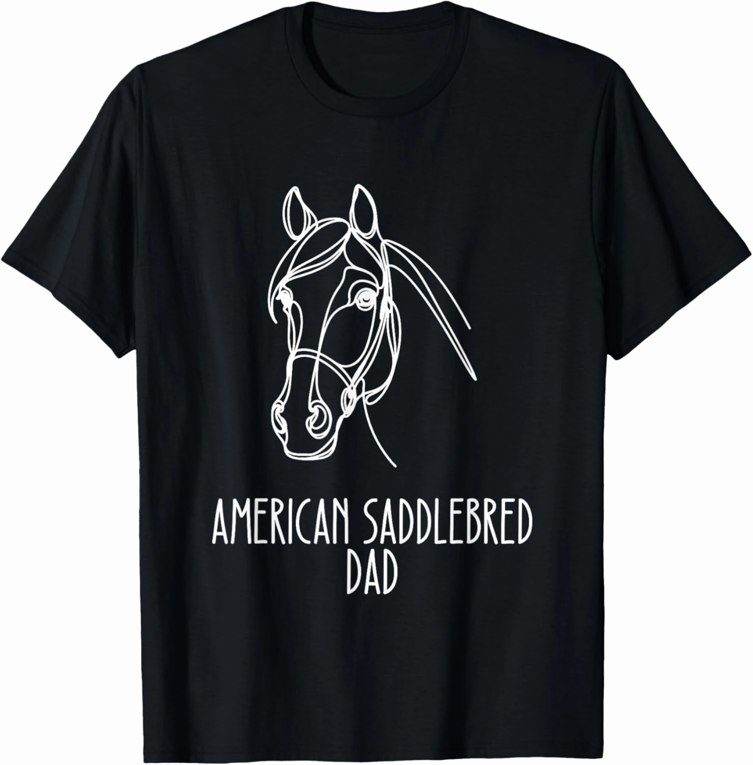 Line Art Best Horse Dad Men - American Saddlebred T-Shirt