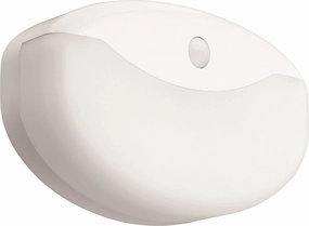 Lithonia Lighting 7 Inch Flush Mount LED Ceiling Light with Motion Sensor,120 Volts, 10 Watts, Wet Listed, 575 Lumens, White (FMMCL 840 PIR M4)