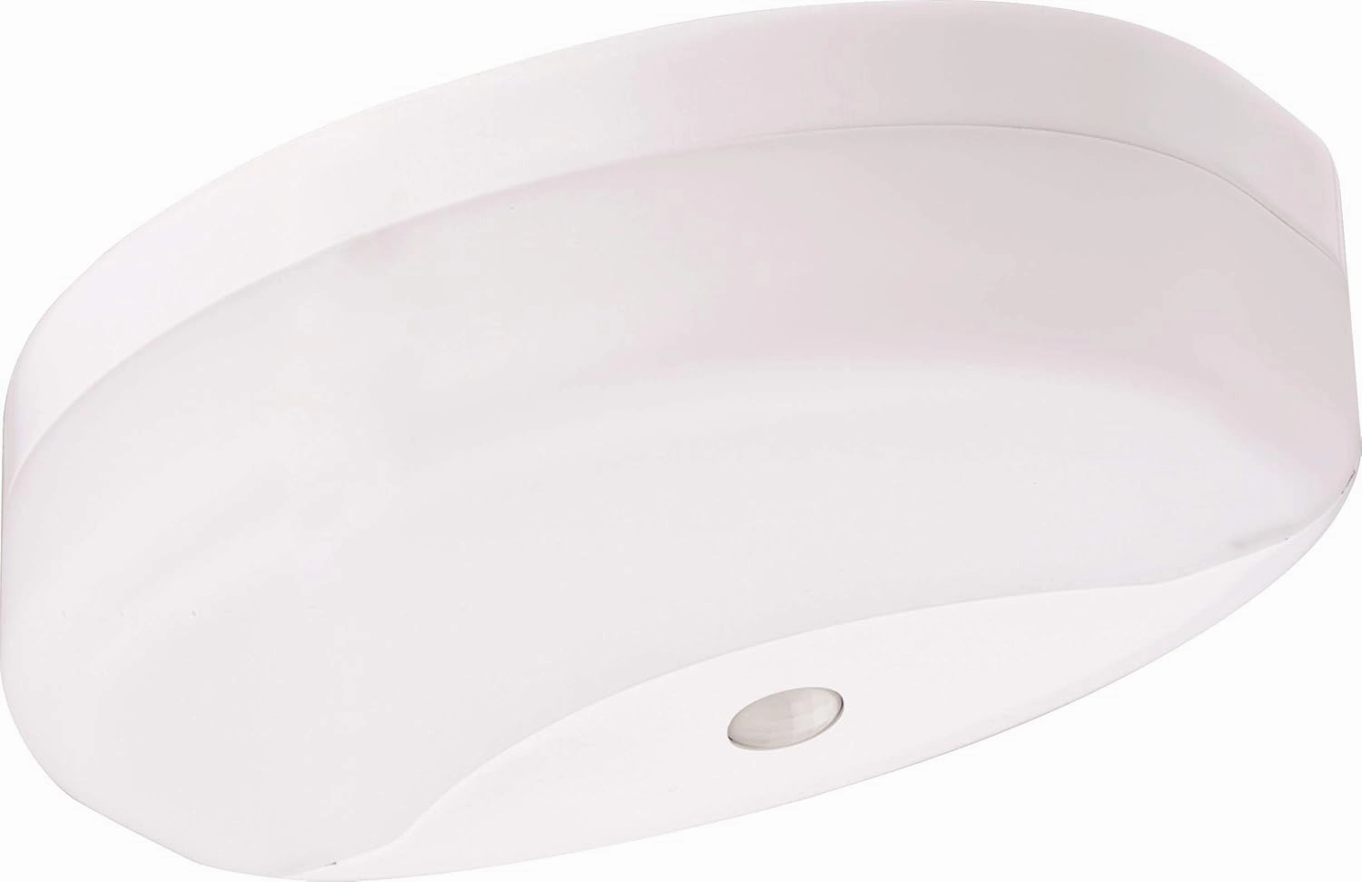 Lithonia Lighting 7 Inch Flush Mount LED Ceiling Light with Motion Sensor,120 Volts, 10 Watts, Wet Listed, 575 Lumens, White (FMMCL 840 PIR M4)