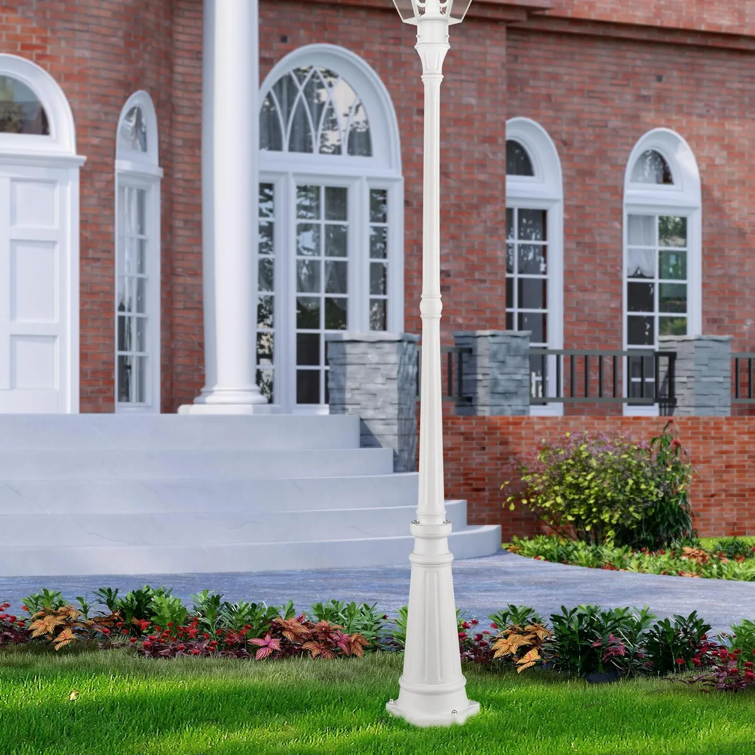 Livex Lighting 7709-03 Outdoor Cast Aluminum Post, White 74" x 9.5"