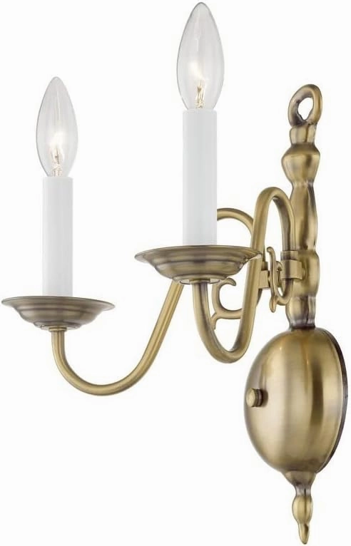 Livex Lighting 5002-02 Williamsburg 2 Light Polished Brass Wall Sconce
