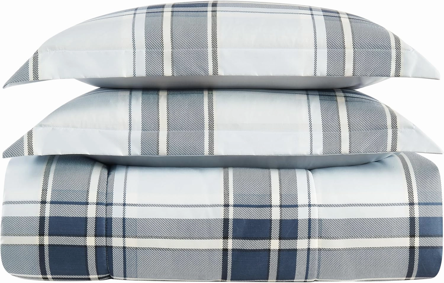 London Fog Nottingham Plaid Comforter Set Multiple Polyester 3-Piece Full/Queen Comforter Set, Plaid Themed, for Men and Women, Oeko-TEX Certified Confidence
