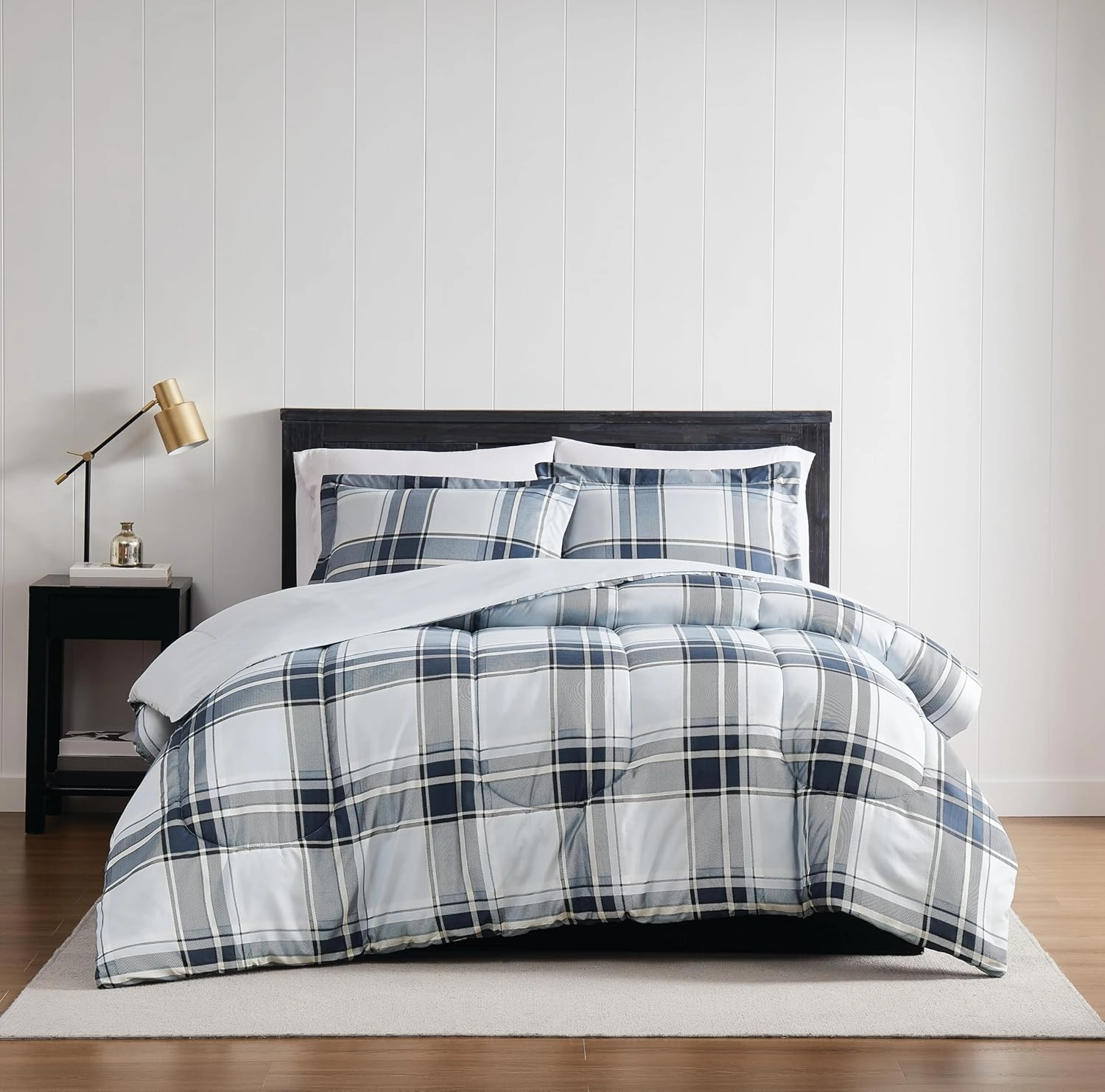 London Fog Nottingham Plaid Comforter Set Multiple Polyester 3-Piece Full/Queen Comforter Set, Plaid Themed, for Men and Women, Oeko-TEX Certified Confidence