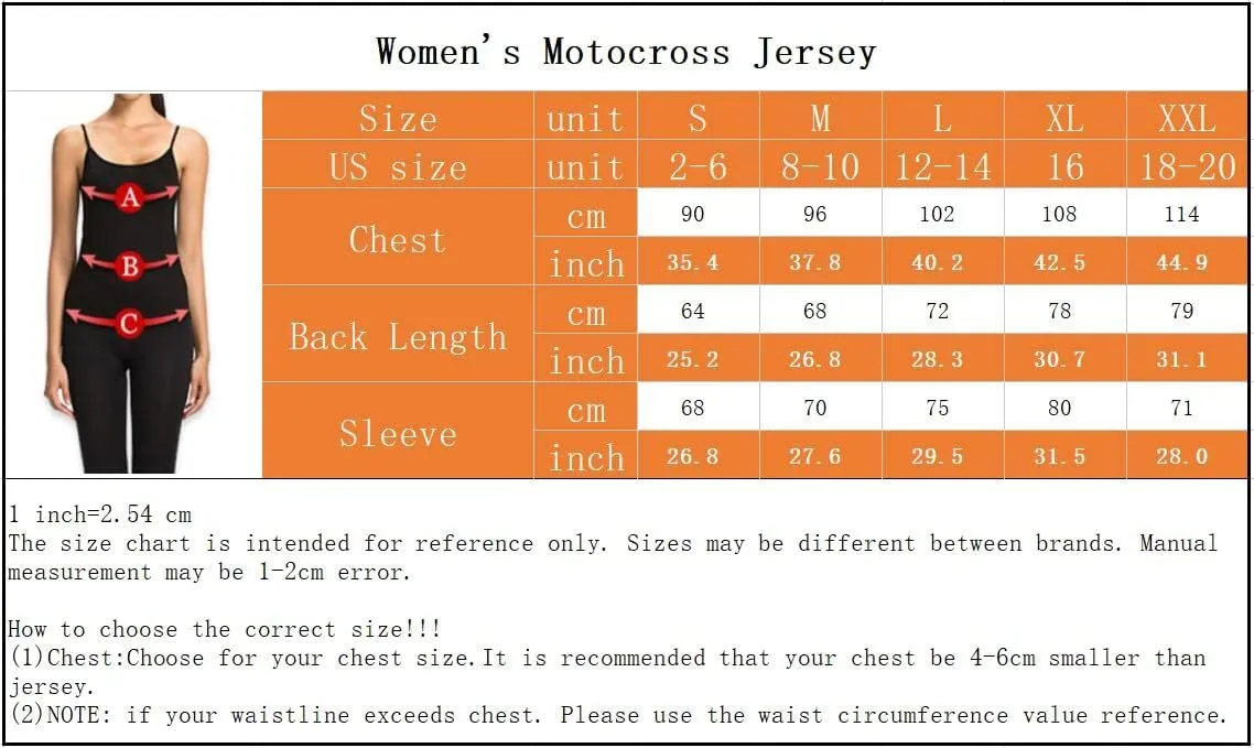 Long Sleeve MTB Jersey Women, Dirt Bike Shirt for Mountain Motocross Biking BMX Motorcycle Fishing Off Racing