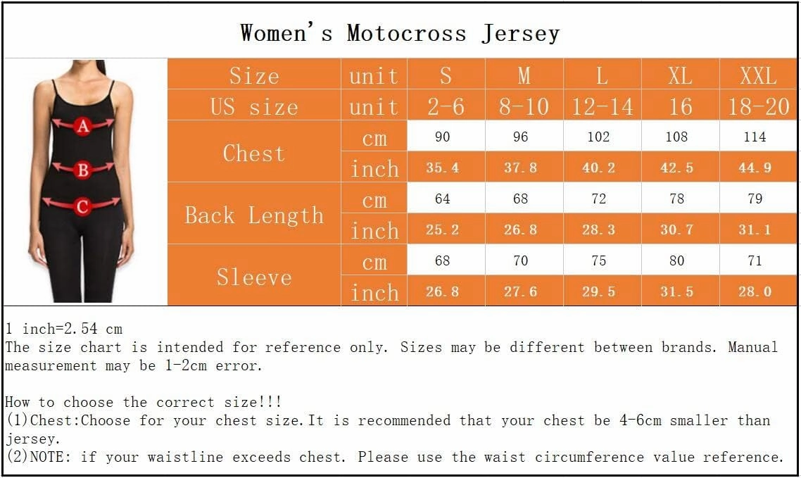 Long Sleeve MTB Jersey Women, Dirt Bike Shirt for Mountain Motocross Biking BMX Motorcycle Fishing Off Racing