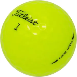LostGolfBalls - 24 Titleist Yellow Tour Soft Golf Balls in Pristine Condition, 2023 Year Model, Like New Quality, No Logos, No Player Markings, Recycled Used Golf Balls, Yellow
