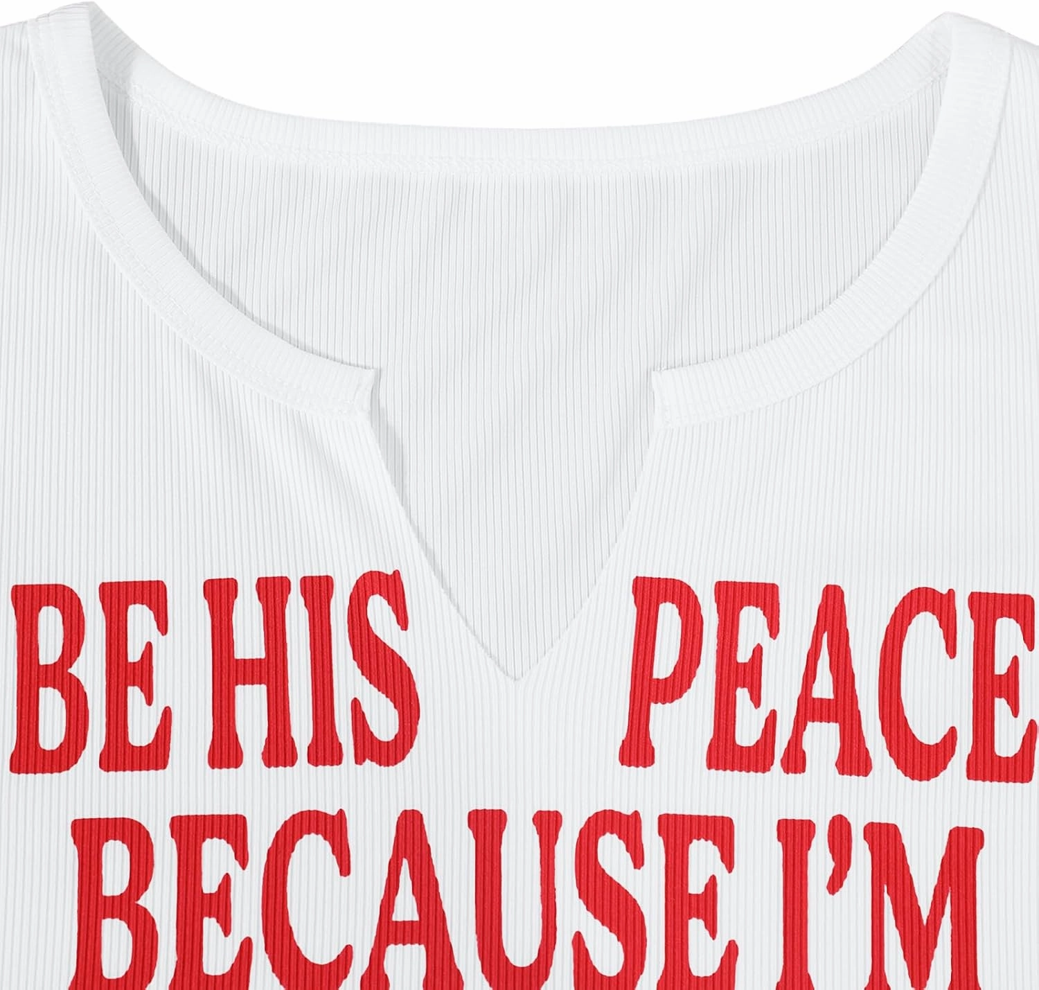 LovelyWholesale Sexy Crop Top for Women Graphic Tees V Neck Ribbed Tank Top