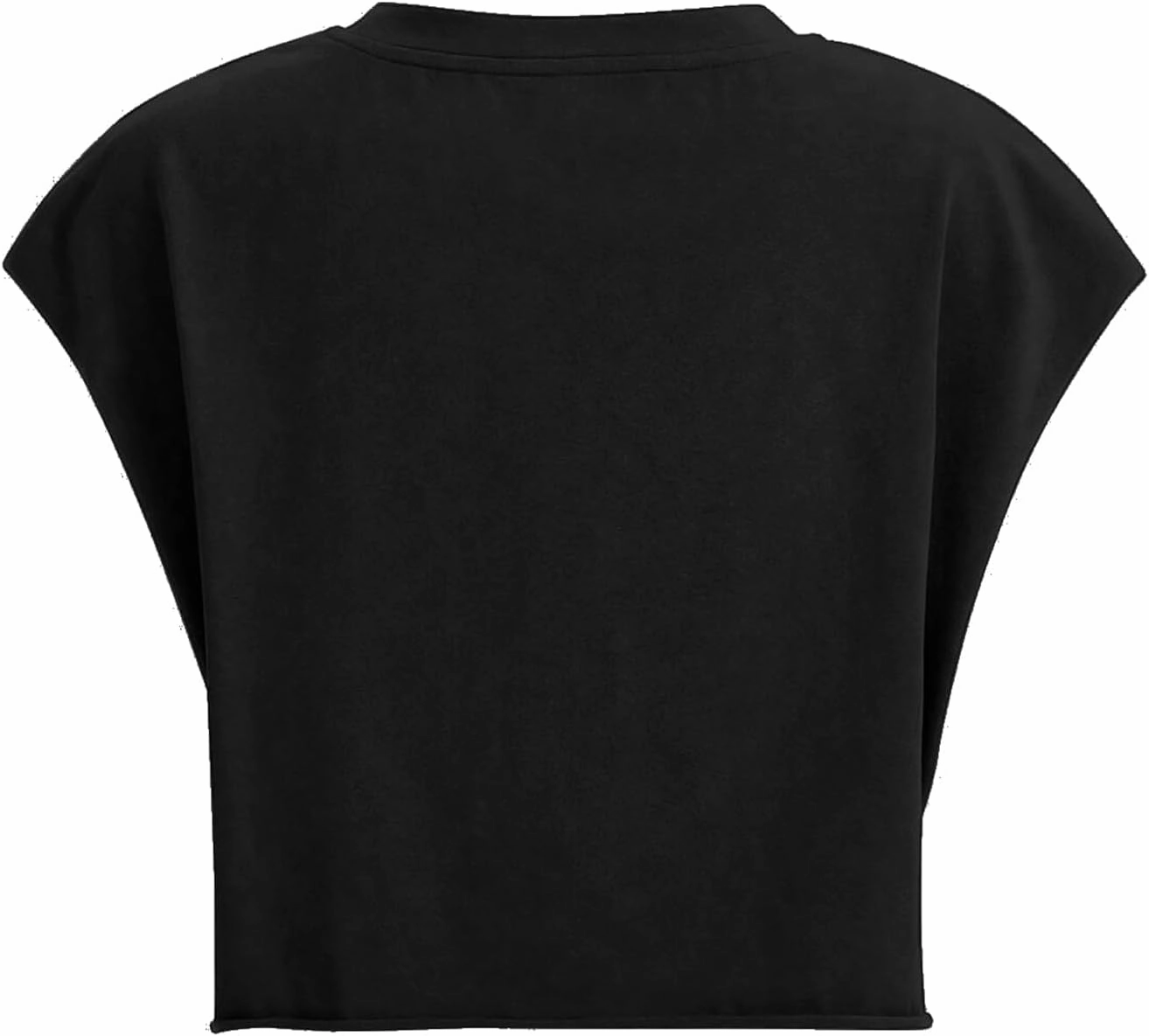 LovelyWholesale Women Cap Sleeve Tops Cropped Graphic Tees Summer Short Sleeve T Shirts