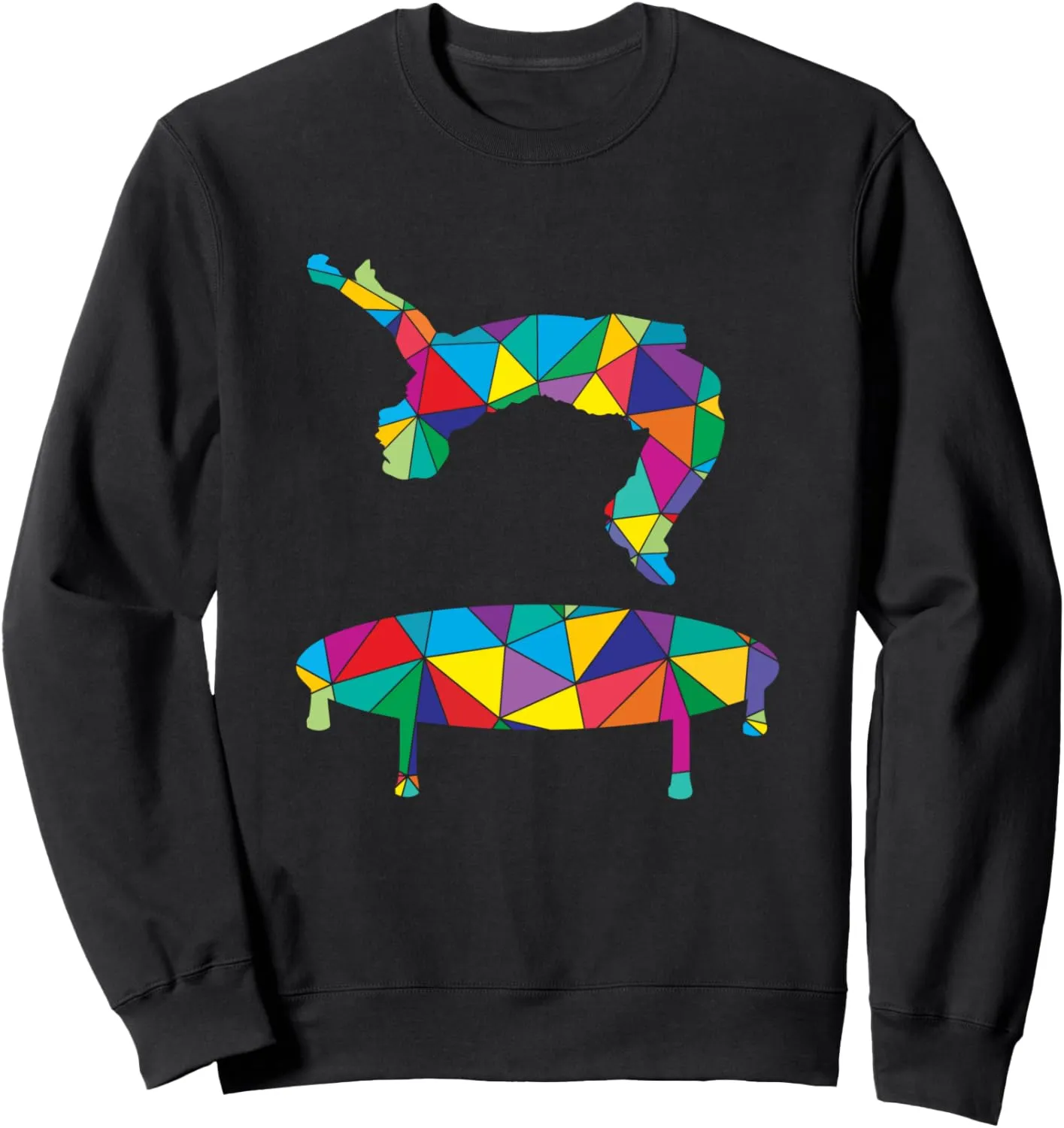 Low Poly Art Freerun Polygon Art Trampoline Parkour Backflip Sweatshirt