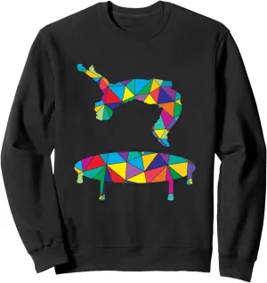 Low Poly Art Freerun Polygon Art Trampoline Parkour Backflip Sweatshirt