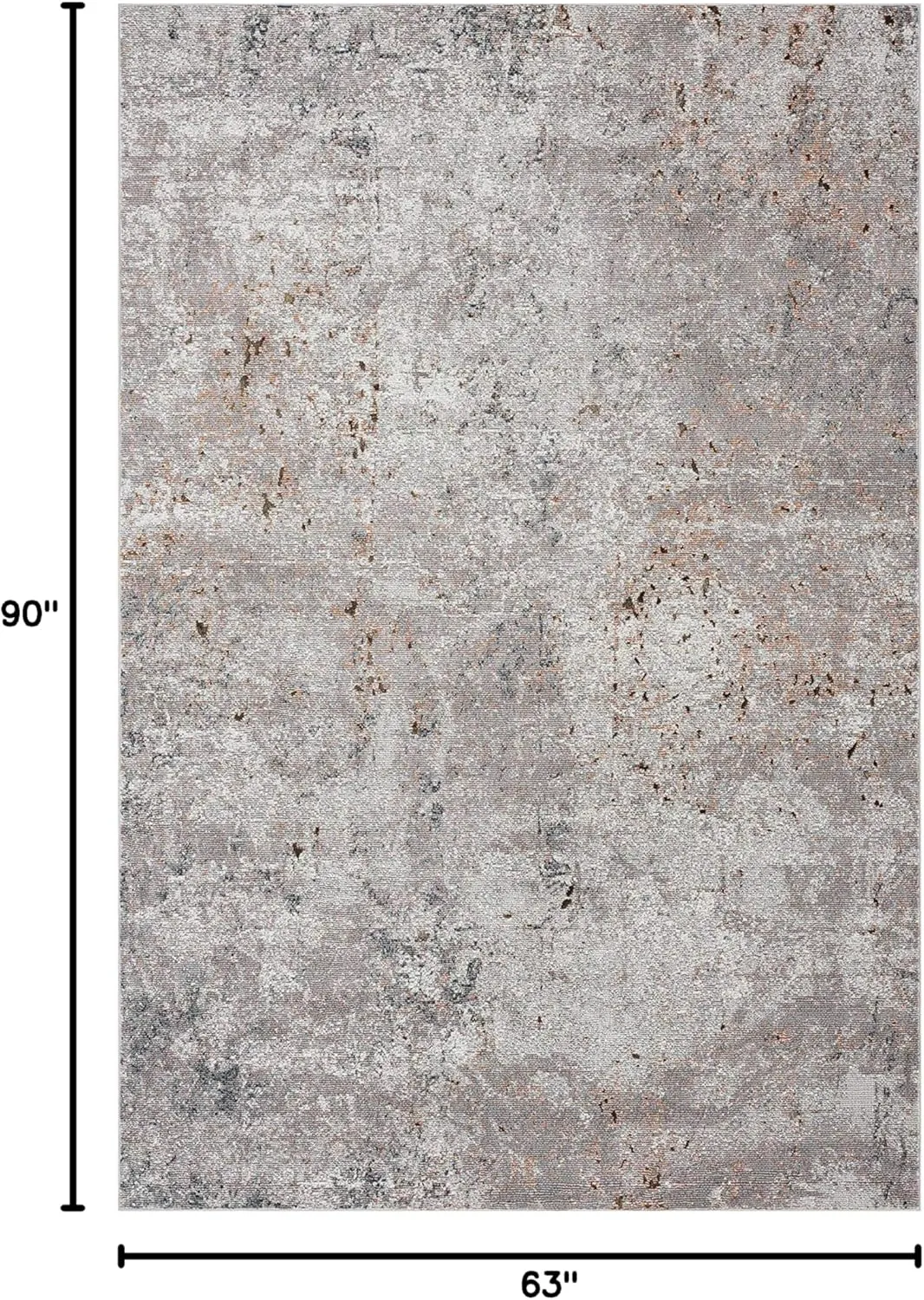 LR Home Indoor 5x8 Area Rugs for Home Decor | Turkish Rugs for Living Room, Bedroom, playroom, entryway, Office | Modern Farmhouse Boho Area Rug for Room Decor | Gray/Cream