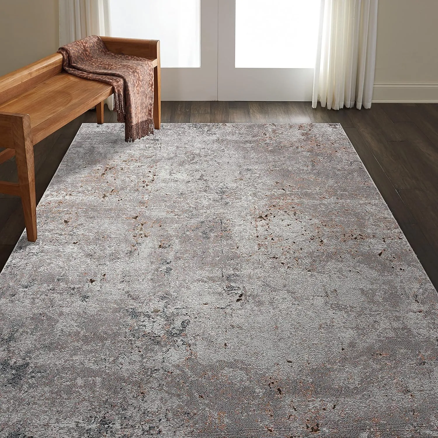 LR Home Indoor 5x8 Area Rugs for Home Decor | Turkish Rugs for Living Room, Bedroom, playroom, entryway, Office | Modern Farmhouse Boho Area Rug for Room Decor | Gray/Cream