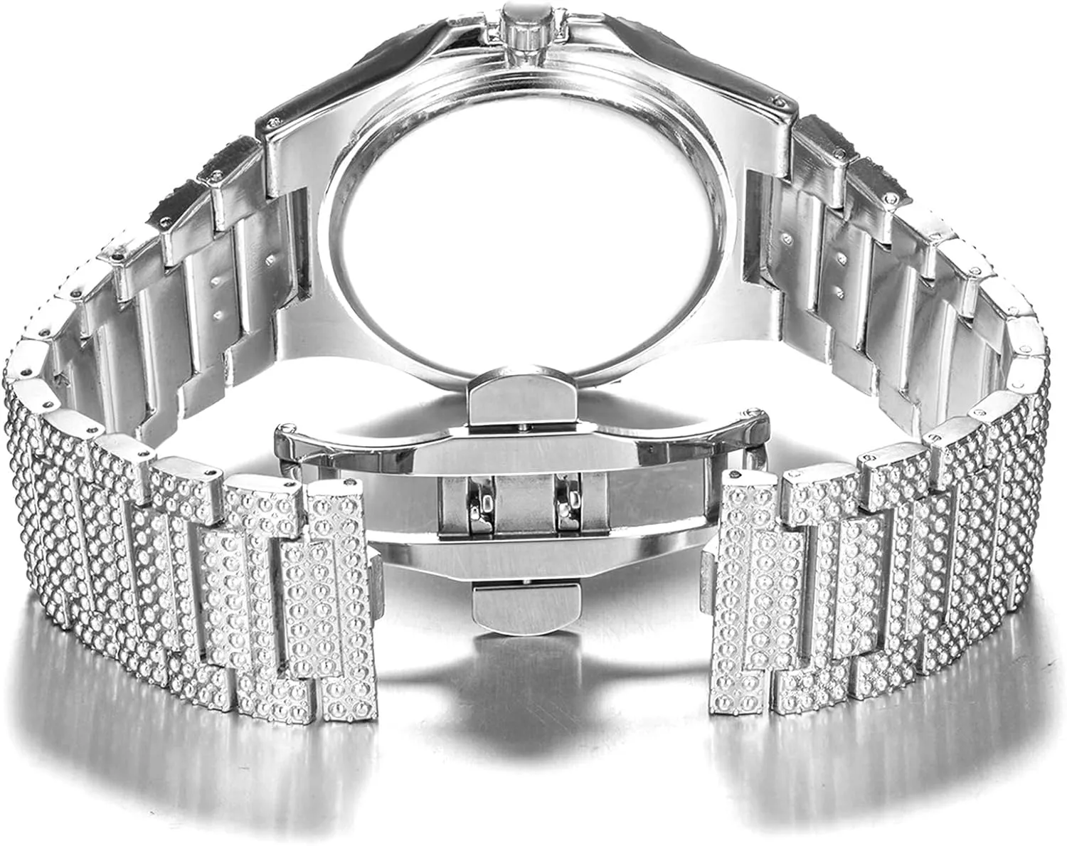 Luxury Unisex Watch Crystal Diamond Watches Big Face Fashion Men's Women's Quartz Watch Gold Color Silver Color Rose Gold Color Stainless Steel Wrist Watch Bling Watches