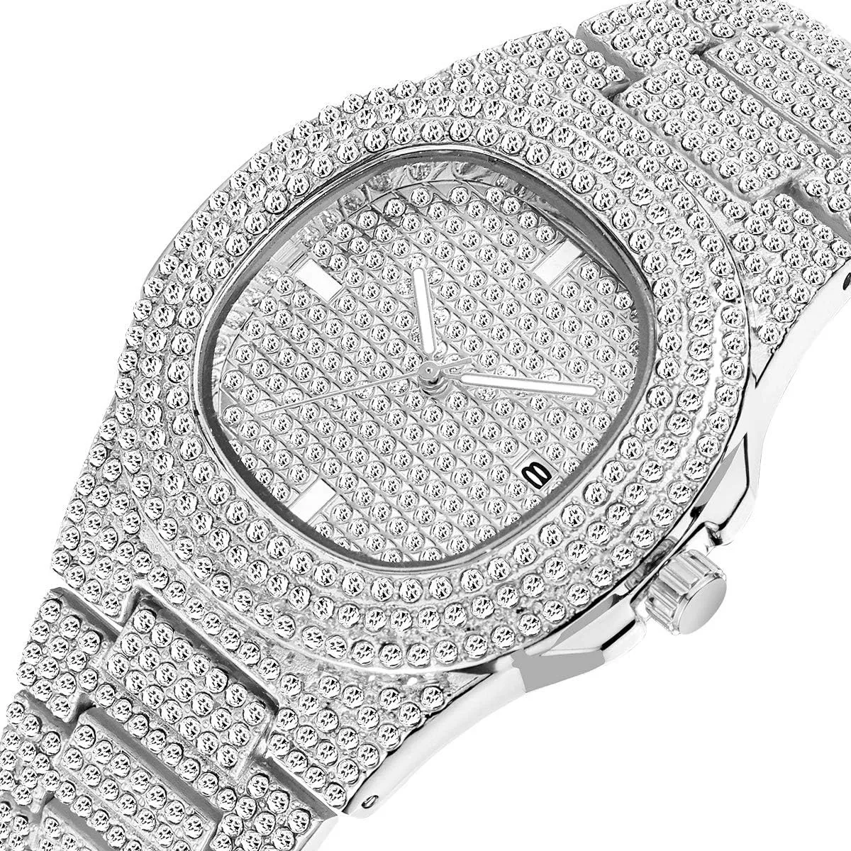 Luxury Unisex Watch Crystal Diamond Watches Big Face Fashion Men's Women's Quartz Watch Gold Color Silver Color Rose Gold Color Stainless Steel Wrist Watch Bling Watches