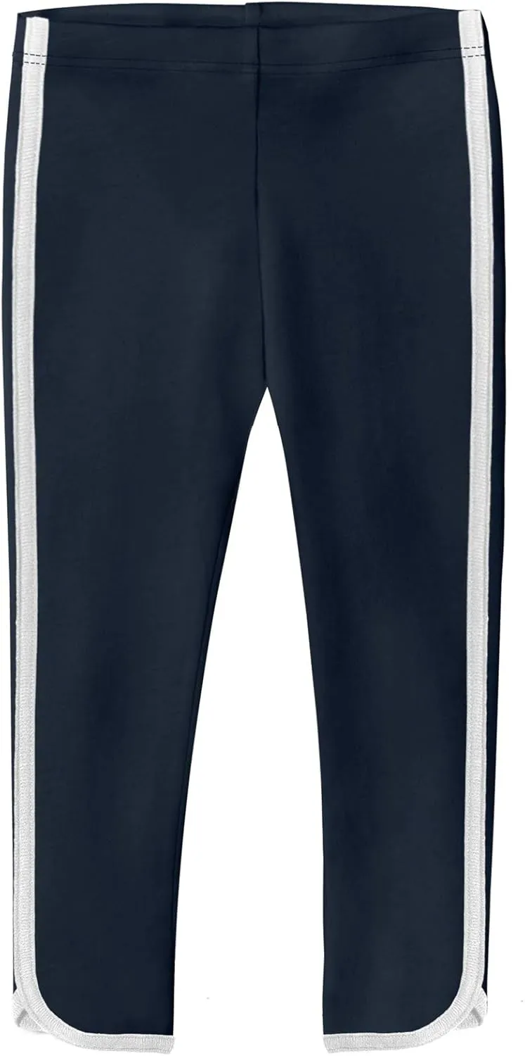 Made in USA Girls 100% Cotton Crop Capri Calf Summer for Yoga Sports Fitness Play School SPD Sensory Friendly Sensitive Skin