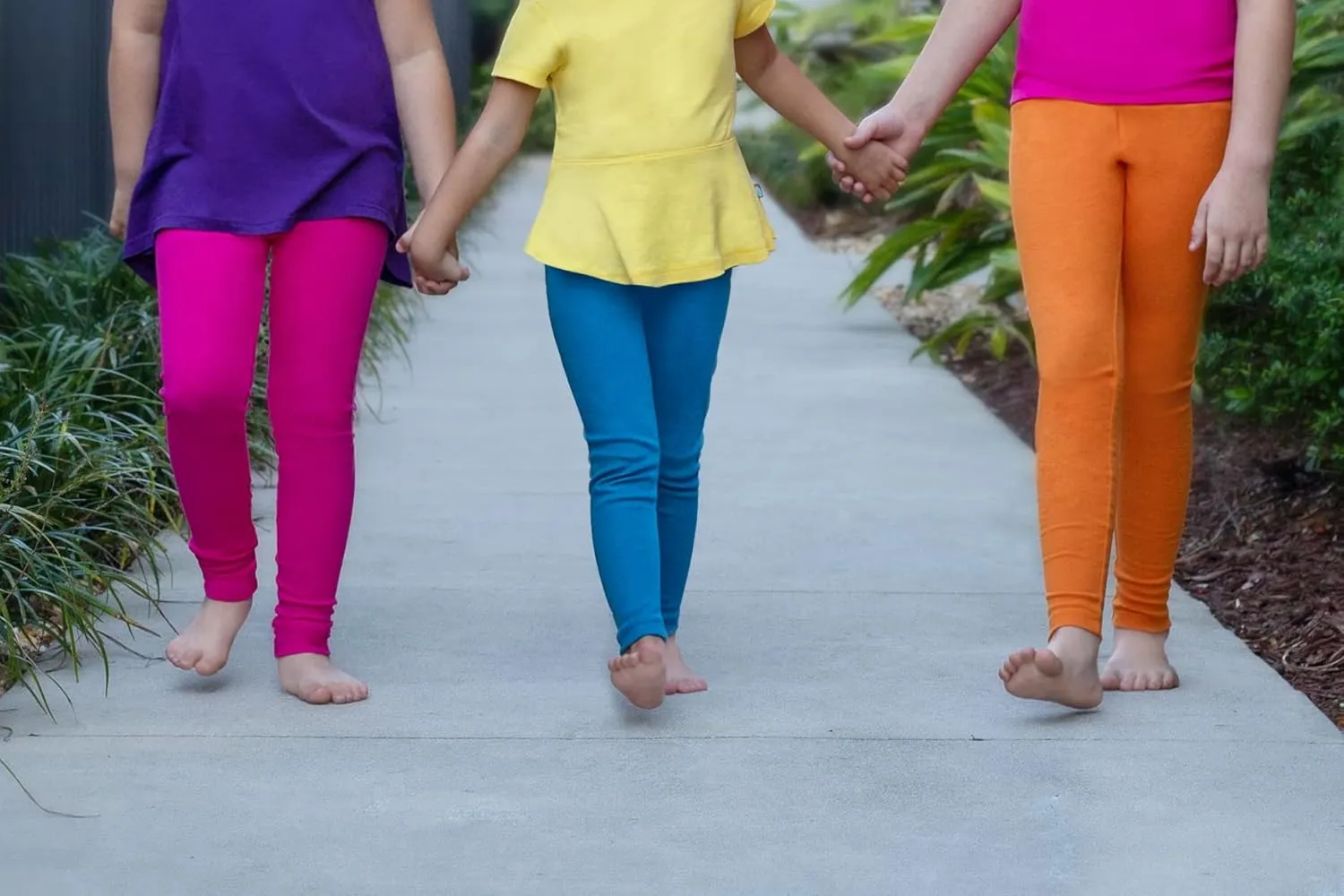 Made in USA Girls Leggings in 100% Cotton for School Uniform or Play for Sensitive Skin SPD Sensory Friendly Clothing