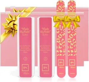Made My Nails Buffer, Ultimate Shine 3 Way Nail Buffing Block with Professional Nail File 120/180 Grit-Perfect All in One Manicure Tool for Smooth, Shiny, Twinkling Nails (Pack of 2)
