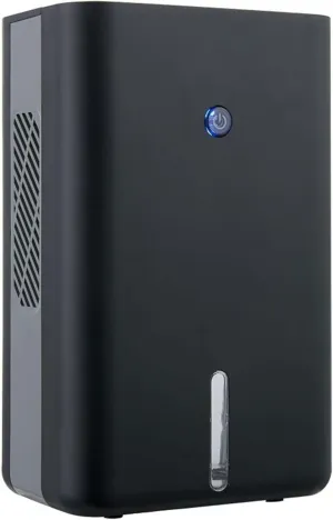 Magic Chef Mini 3.2 Pint Dehumidifier with Quiet Operation and Full Tank Indicator for Indoor Spaces, Home, and Kitchen, Black