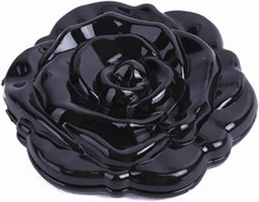 MaGiLL Mirror Mirror Retro Rose Flower Portable Small Pocket Makeup Mirror Double Sided Hand Mirrors Compact Cosmetic Beauty Tool (Color : Black) (Black)