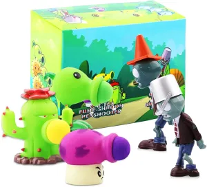 Maikerry 5 PCS PVZ 2 Series Toys Doll Characters Soft Vinyl Hard Plastic can Launch Figures,Great Gifts for Kids and Fans,Birthday and Christmas Party