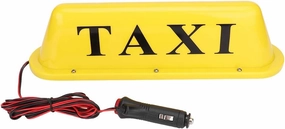 Majatou Taxi Sign Lamp, Taxi LED Light 12V LED Magnetic Taxi Sign Roof Top Car Super Bright Light Lamp with Cigar Lighter Taxi Windscreen Cab Indicator Sign (01)( yellow (article