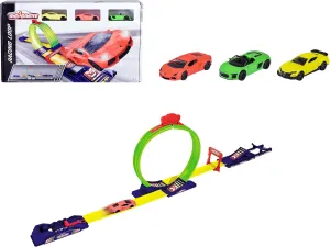 Majorette – Racing Loop – Launch Track – Car Launcher – Looping and Jump – 3 Vehicles Included – Ages 3 – 212051027