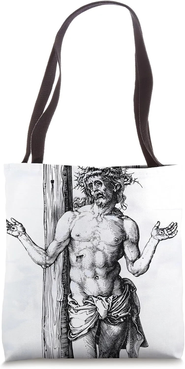 Man Of Sorrows With Hands Raised by Albrecht Durer (1500) Tote Bag