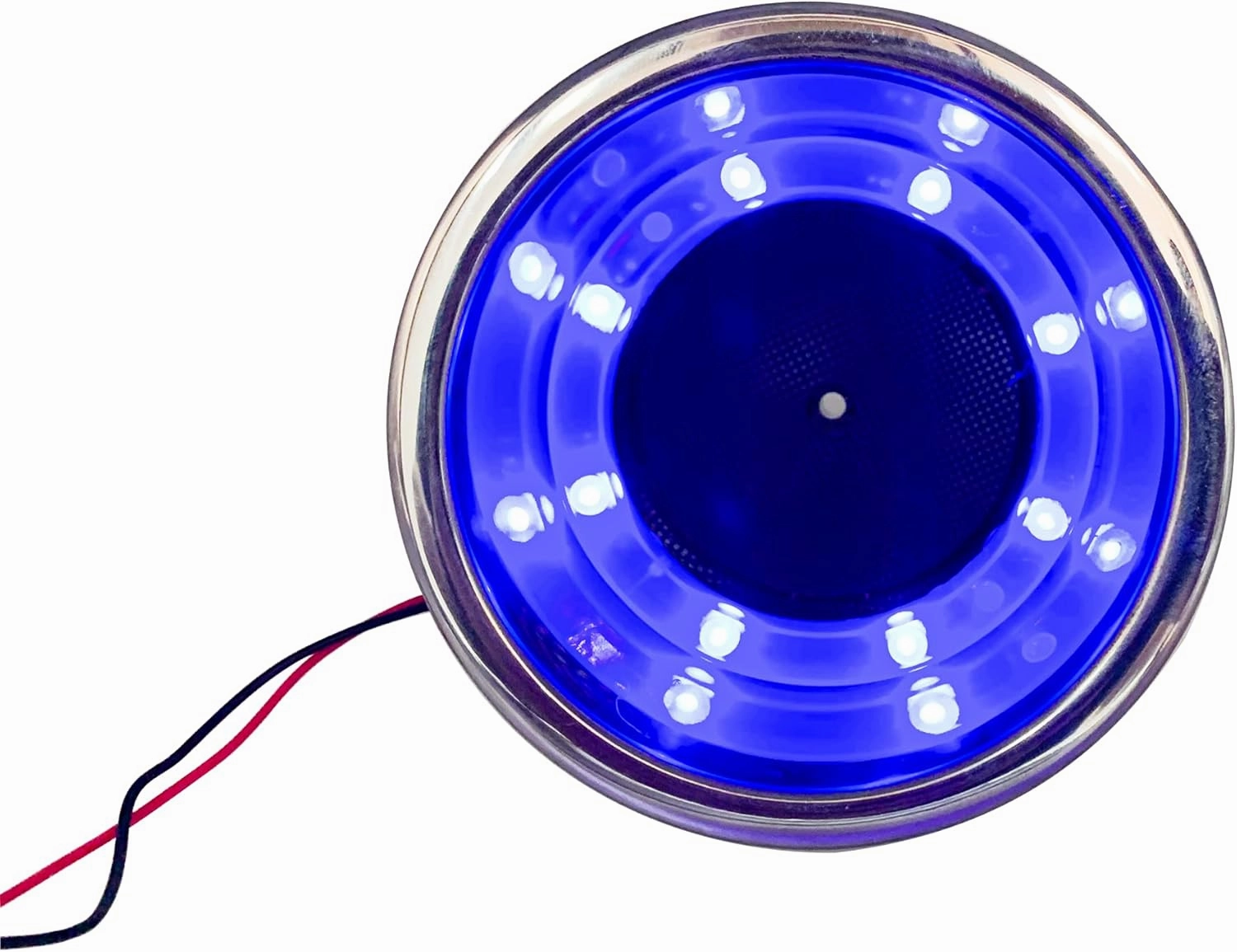 Manifish-made 2Pieces Boat Cup Holder Stainless Steel Blue LED Cup Holder Drink Holder with Drain for Boat Rv Camper