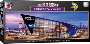 MasterPieces 1000 Piece Sports Jigsaw Puzzle - NFL Minnesota Vikings Stadium View Panoramic - 13"x39"