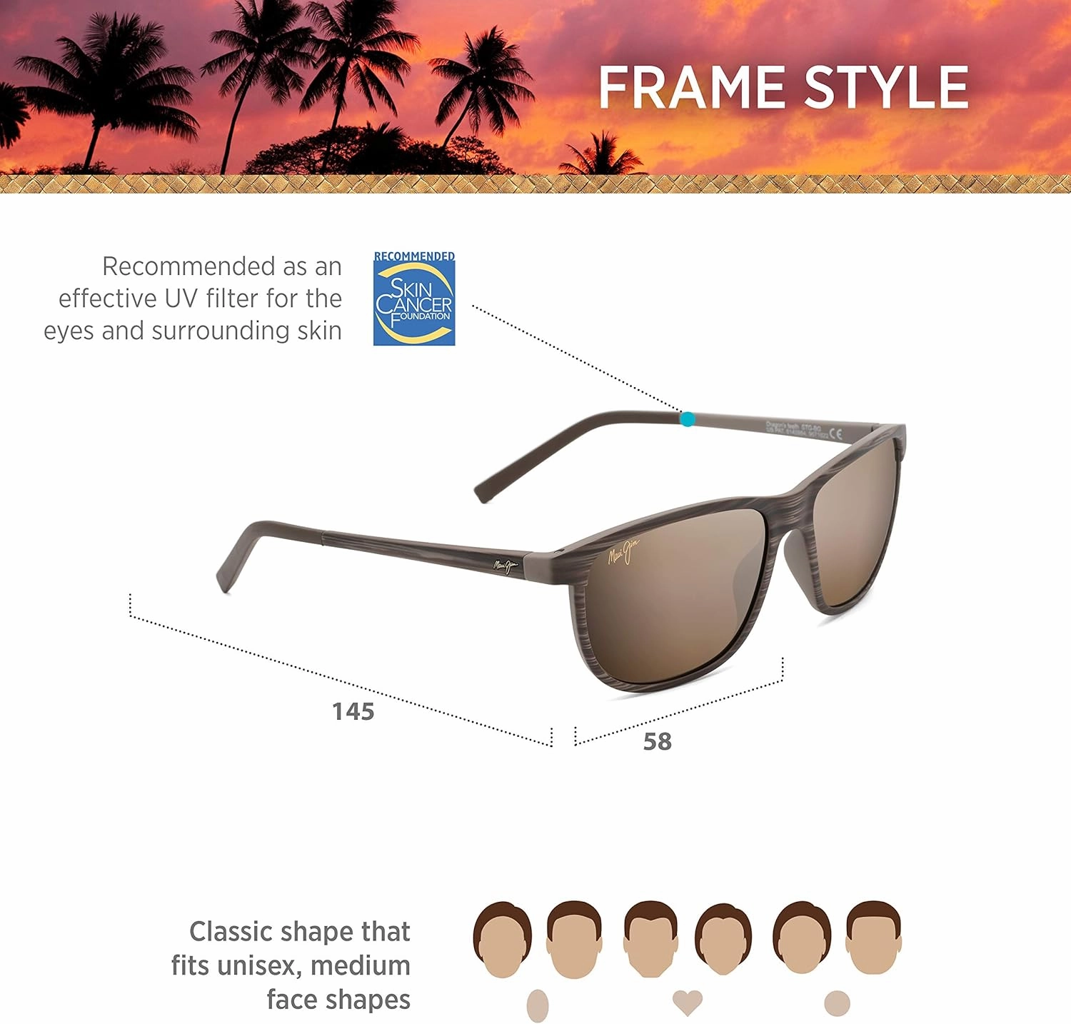 Maui Jim Men's and Women's Lele Kawa Polarized Classic Sunglasses