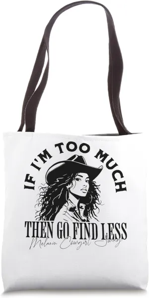 Melanin Cowgirl Swagger Flowing Hair Rodeo Line Art Tote Bag